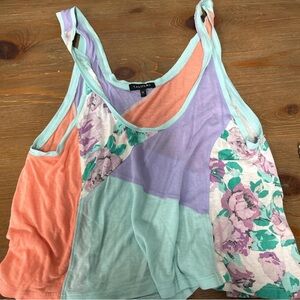 TALULAH Multicolor Floral Patchwork Blouse